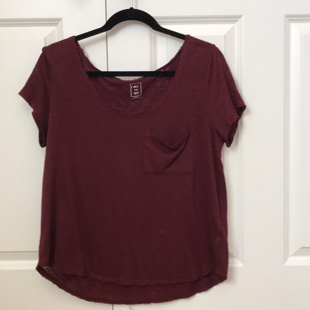 Me to We Maroon Tee